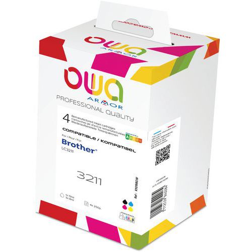 Cartouche d'encre remanufacturée Brother LC-3211 - 4 couleurs - Owa Cartouche d'encre remanufacturée Brother LC-3211 - 4 couleurs - Owa