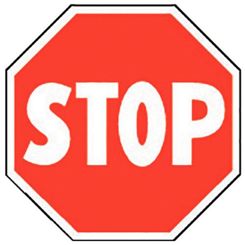 Panneau d'interdiction - Stop - Adhésif