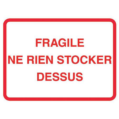 Rouleau d'étiquettes d'expédition - Message pré-imprimé
