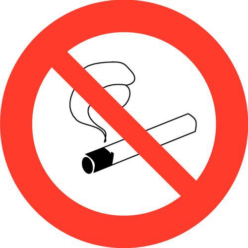 Panneau d'interdiction - Défense de fumer - Adhésif