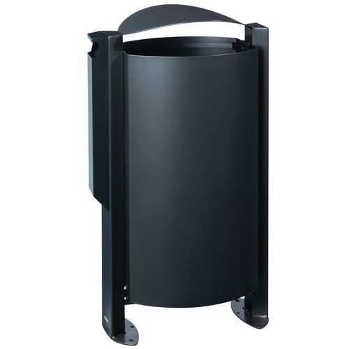 Corbeille 100 L sur pied Arkea et cendrier_Rossignol Pro