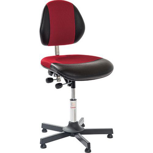 Siège atelier DUO - Imitation cuir et Tissu 3D - Bas - Global Professional Seating