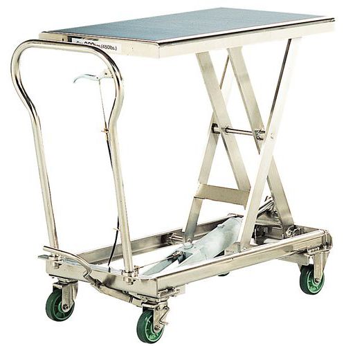 Table élévatrice mobile en inox - Force 100 et 200 kg