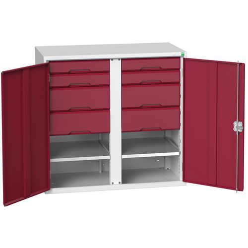 Armoire Verso 4x2 tiroirs portes pleines - Bott