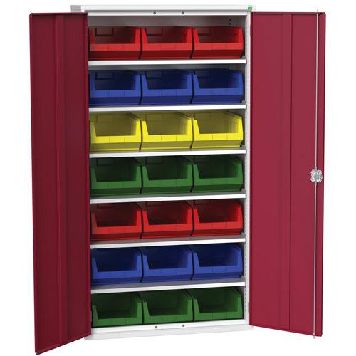 Armoire Verso 1050x550x2000mm 21 bacs - Bott