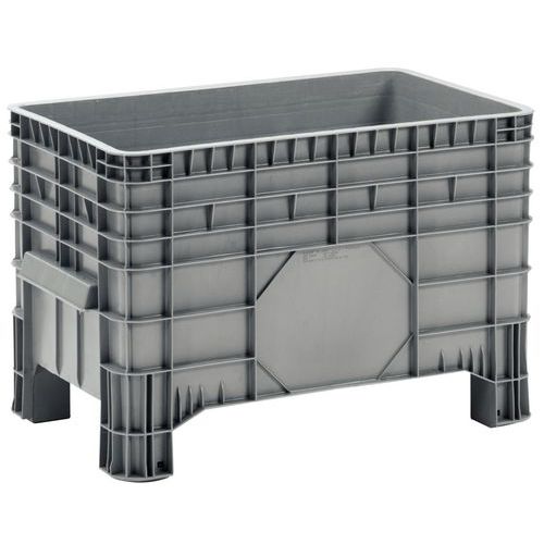 Caisse-palette empilable - Parois pleines - Sur pieds - Manutan Expert