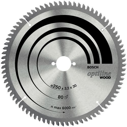 Lame de scie à onglet et radiale Optiline Wood - Ø 254 mm - Alésage Ø 30 mm