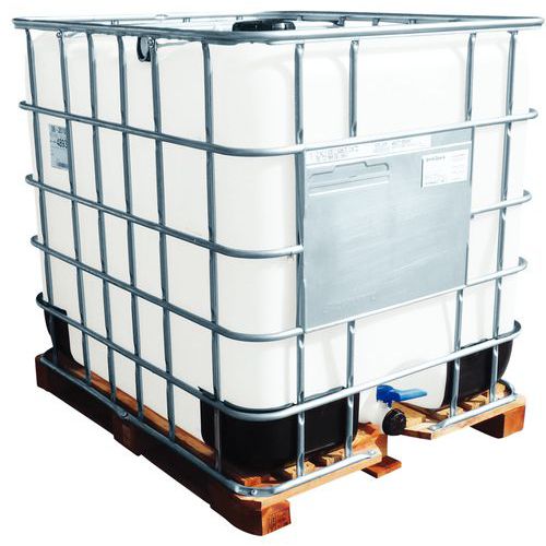Cuve 1000L de transport unicube rénovée et homologuée – Cuve + palette bois - Manutan