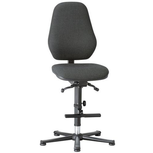 Siège d'atelier Laboratoire Basic sur patins avec repose-pieds_Bimos