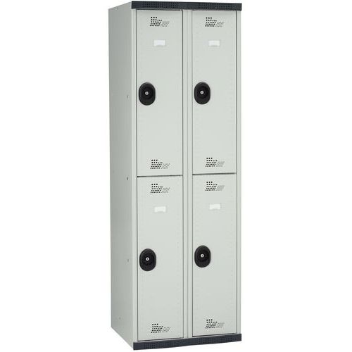 Vestiaire 4 cases Seamline Optimum® - 2 colonnes - Sur socle - Acial