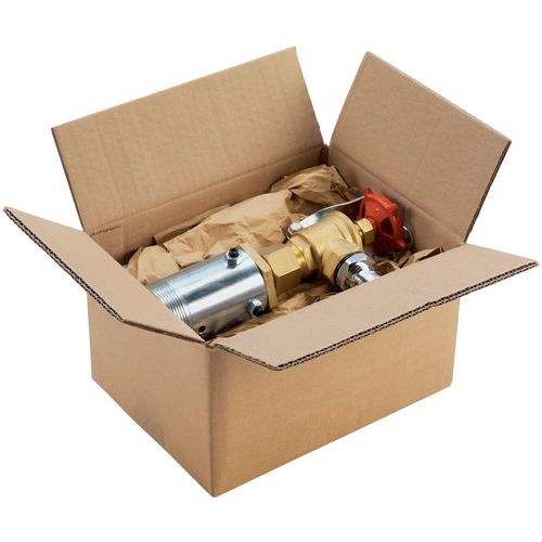 Caisse carton recyclée - Simple cannelure - Grosse cannelure - Manutan Expert
