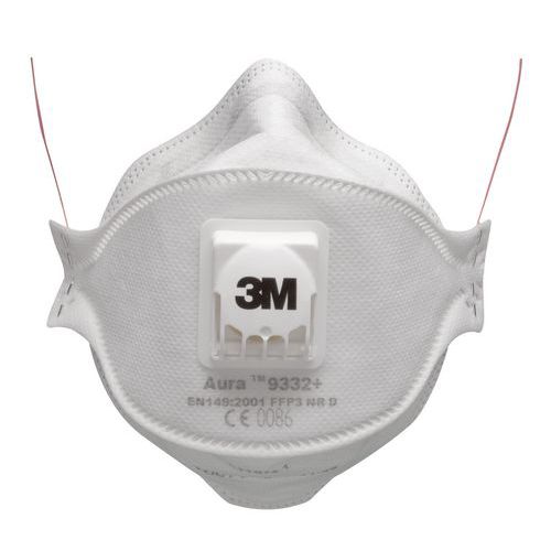 Demi-masque respiratoire pliable à usage unique Aura 9300+ - FFP3 Demi-masque respiratoire pliable à usage unique Aura 9300+ - FFP3