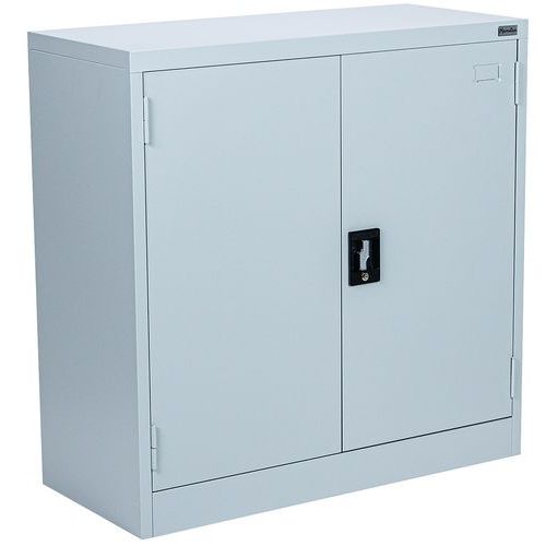 Armoire basse à portes battantes - Gris - Manutan Aris
