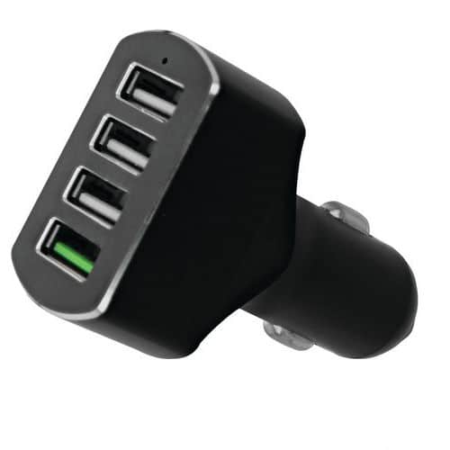 Chargeur allume-cigares 4 ports USB-A charge rapide 50W - T'nB