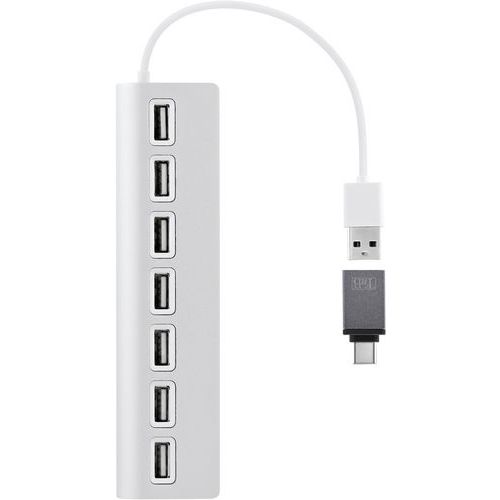 Hub USB-A aluminium vers 7 ports USB-A 2.0 - T'nB