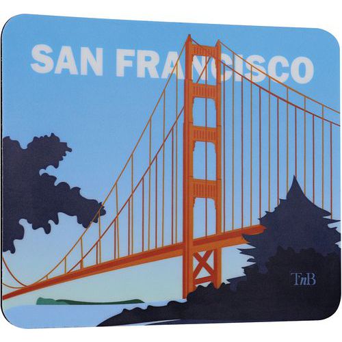 Tapis de souris illustré San Francisco exclusiv - T'nB