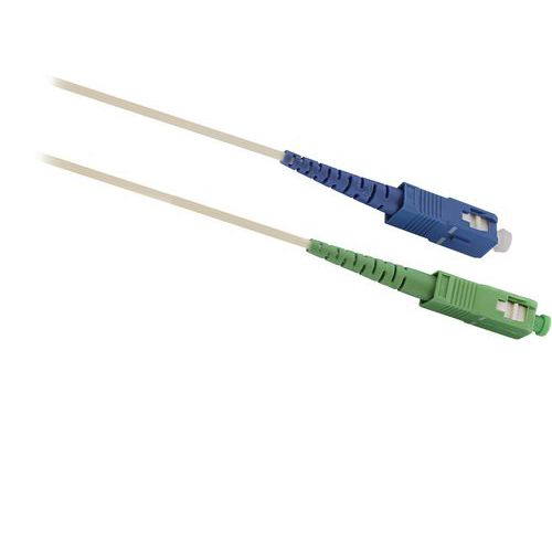 Câble fibre optique SC-APC vers SC-APC - Blanc - T'nB Câble fibre optique SC-APC vers SC-APC - Blanc - T'nB