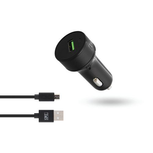 Chargeur allume-cigare charge rapide USB 18W et câble micro USB - T'nB