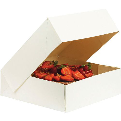 Boîte à savarin en carton blanc - Lot de 25 - Matfer Flo