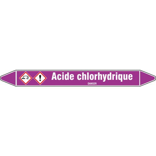 Marquage tuyauterie Acide