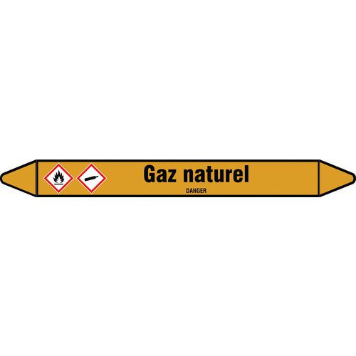 Marquage tuyauterie Gaz