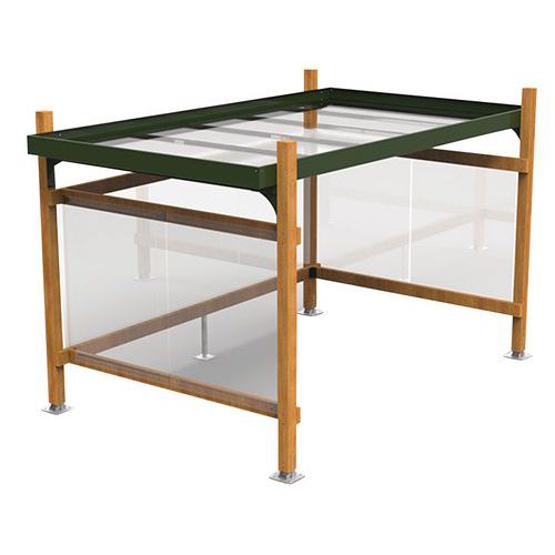 Abri vélos Naturelli - 7,5 x 2,5 m