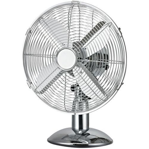 Ventilateur de table métal chromé 25 cm - Manutan Ventilateur de table métal chromé 25 cm - Manutan