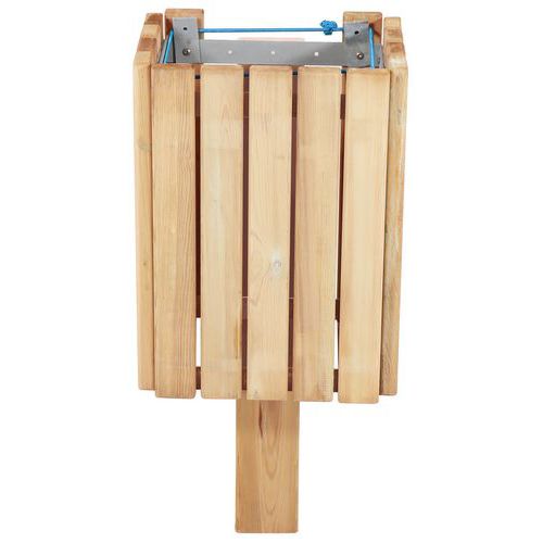 Poubelle Groix murale 40L bois Mobextan