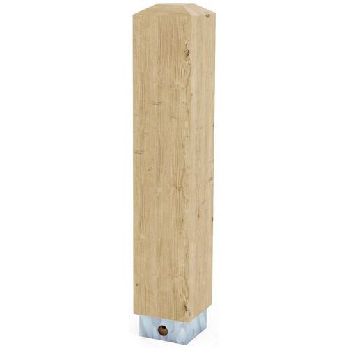 Borne carrée/amovible robinier Mobextan