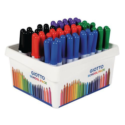 Schoolpack 60 feutres pointe ogive moyenne Ø 4 mm - Giotto