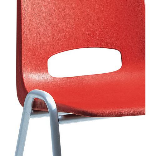 Chaise coque plastique - Rouge