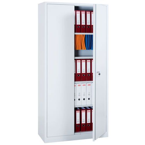 Armoire monobloc à portes battantes compacte - Hauteur 195 cm - Manutan
