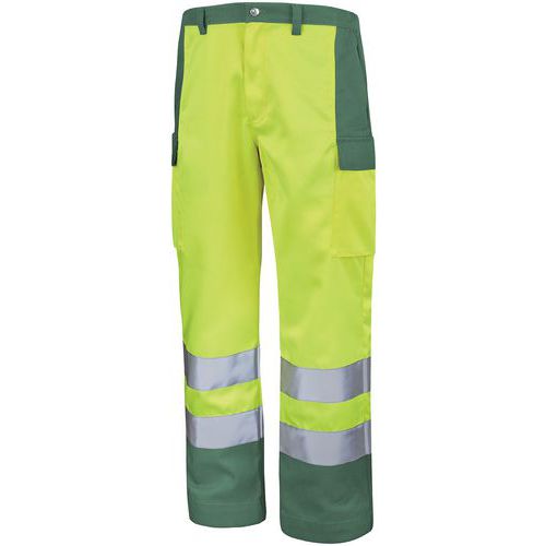 Pantalon Fluo Base XP 9B81 - Jaune fluo/Vert - Cepovett Safety