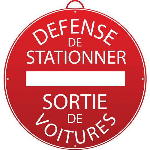 Panneau Défense de stationner. Sortie de voitures - Mondelin