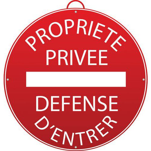 Panneau Propriété privée. Défense d’entrer - Mondelin