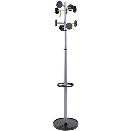 Portemanteau sur pied Stan acier - 8 patères Portemanteau sur pied Stan acier - 8 patères