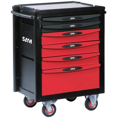 Servante 6 tiroirs avec plateau aluminium