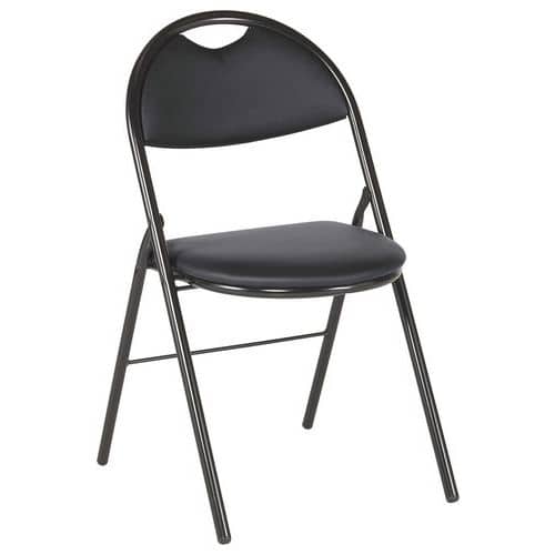 Lot 4 chaises pliantes Clap revêtement tissu 100% acrylique