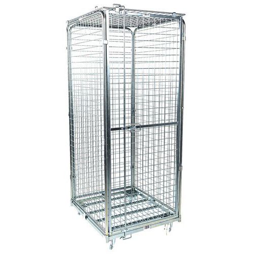 Roll-conteneur de sécurité - 3 côtés - Capacité 400 kg - Manutan