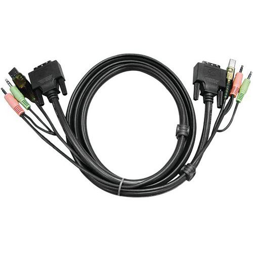 Cordon KVM DVI-I/USB/audio - 3,00M ATEN