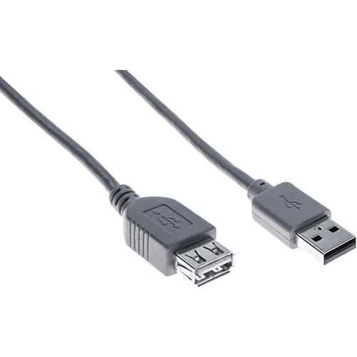 Rallonge éco USB 2.0 A et A grise - 1,8 m
