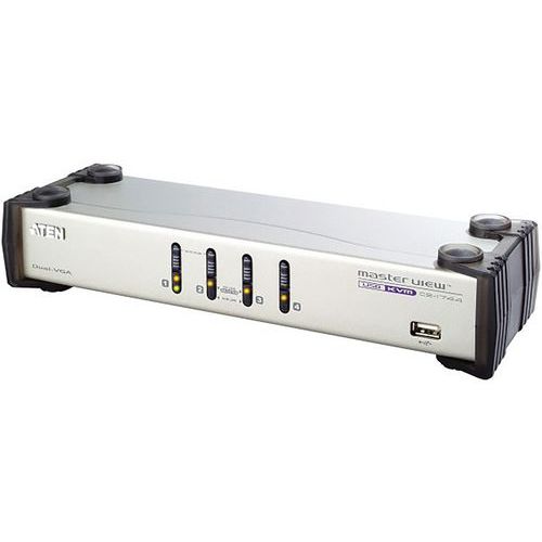 Commutateur KVM VGA-USB 4 ports Dual Screen et Audio ATEN