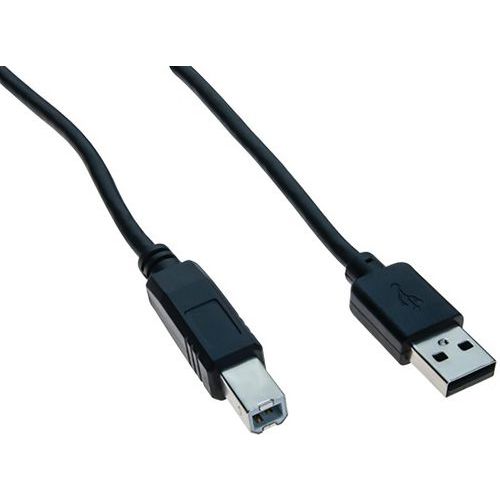 Cordon USB 2.0 type A et B noir - 1,8 m