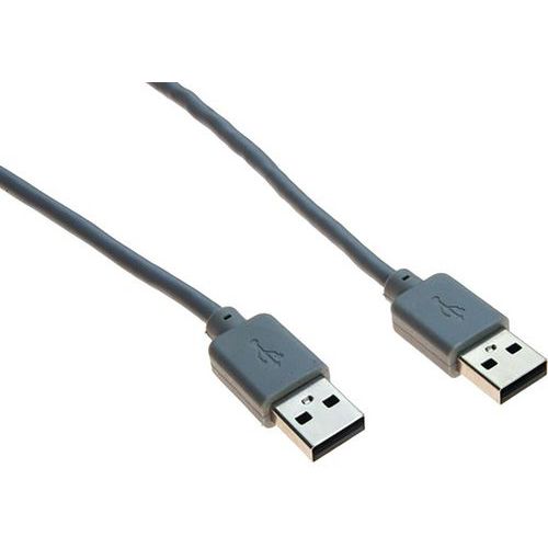 Cordon USB 2.0 type A et A gris - 3,0 m