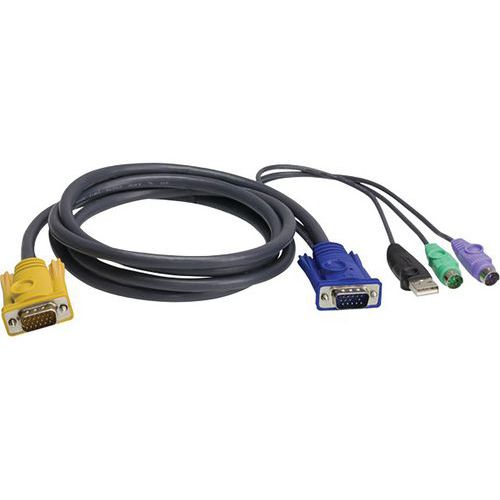 Câble pour kvm ATEN 2L-53xxUP VGA-USB+PS2 - 1,80M