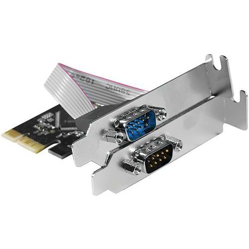 Carte PCI-Express 1X - 2 ports série RS232 Low Profile