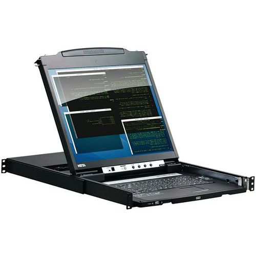 Console LCD 19 Dual Rail 1 port VGA/USB-PS2 ATEN