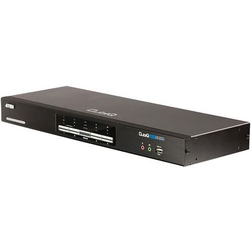 Commutateur KVM double écran DVI/USB+audio 4 ports ATEN