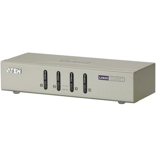 Commutateur CS74U kvm 4 ports VGA/USB/Audio et cables ATEN