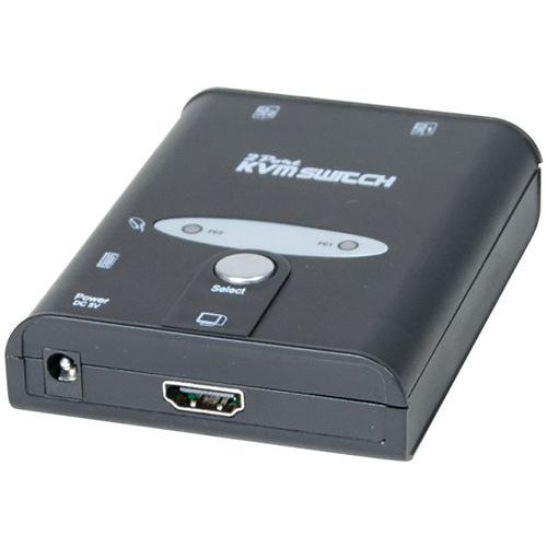 Mini switch KVM HDMI 4K /USB/Audio 2 ports avec cables 1,30m Mini switch KVM HDMI 4K /USB/Audio 2 ports avec cables 1,30m